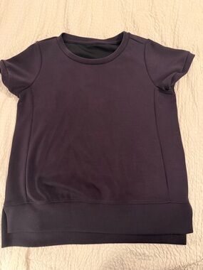 Zyia Simple Black Crewneck Dress Top